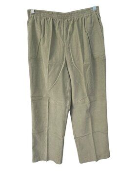 Alfred Dunner Corduroy Pants Size 14 Elastic Waist Pull On Business Casual Work